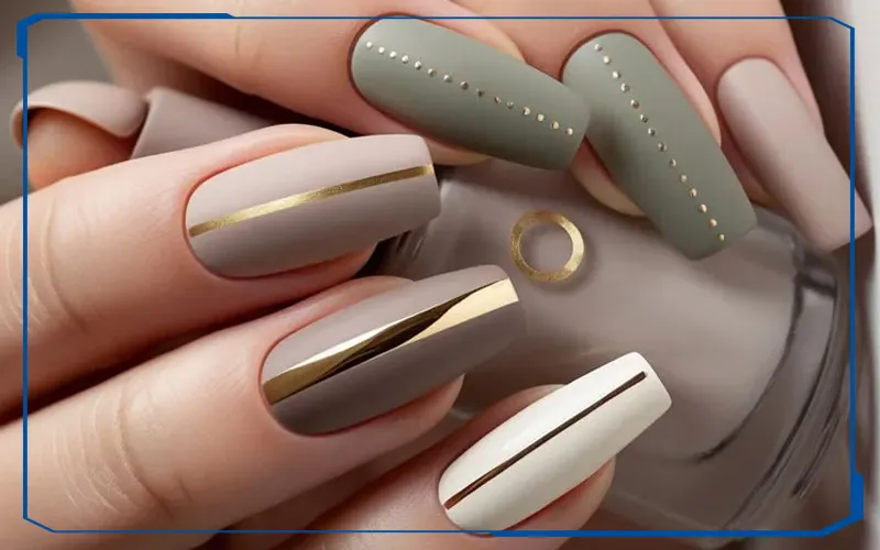 طرح ناخن مات و براق