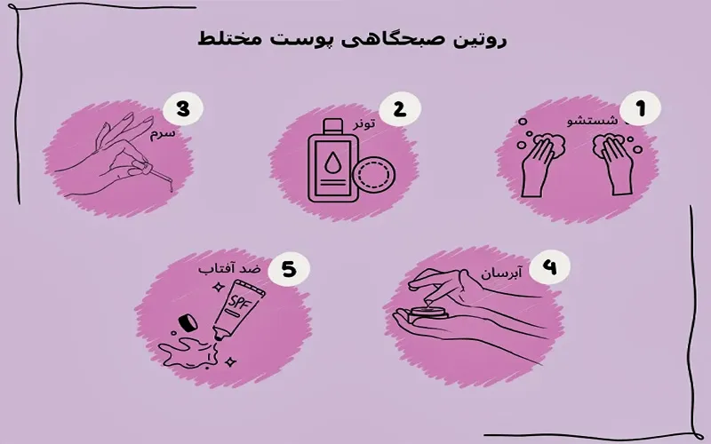 روتین صبحگاهی پوست مختلط