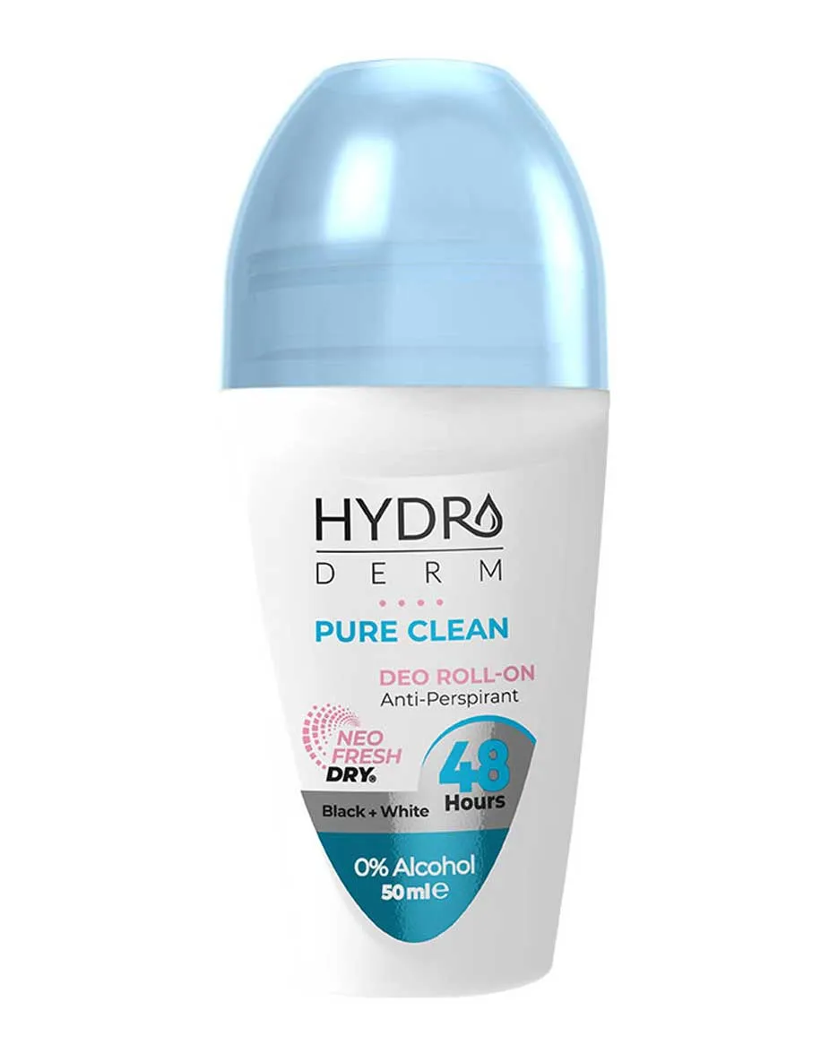 مام رول ضد تعریق بانوان هیدرودرم مدل Pure Clean حجم ۵۰ میلی‌لیتر