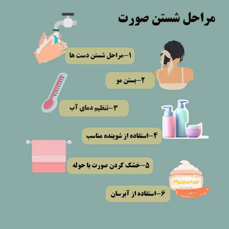 مراحل و روش درست شستن صورت