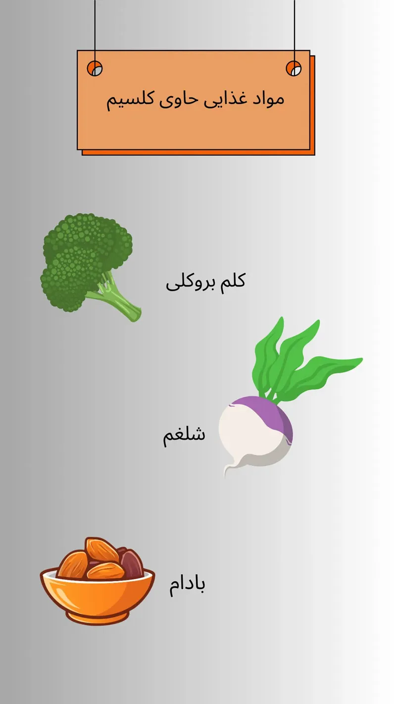 مواد غذایی حاوی کلسیم