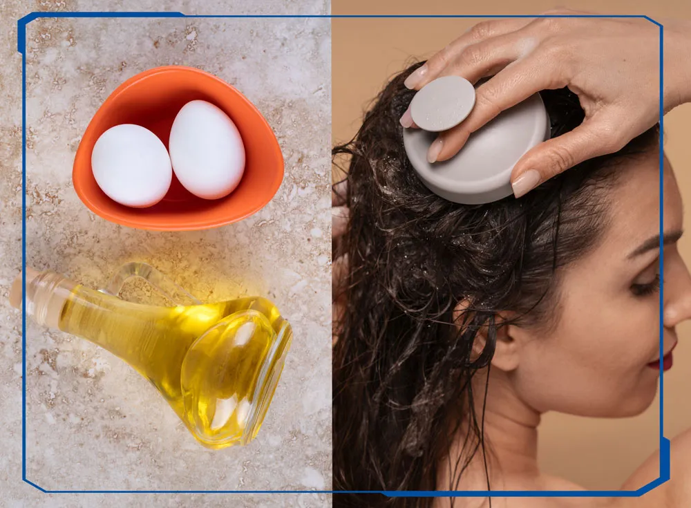 ماسک موی زیتون و تخم مرغ